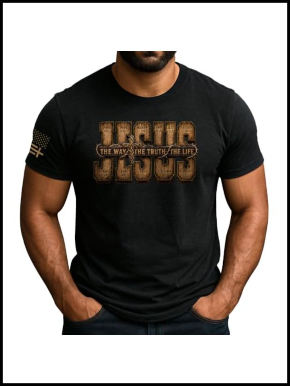 Christian Faith Graphic T-Shirt Men Cotton Crew Neck Short Sleeve Tee